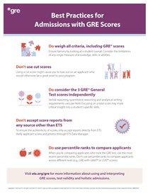 Thumbnail-Bild des GRE Score Best Practices Flyers