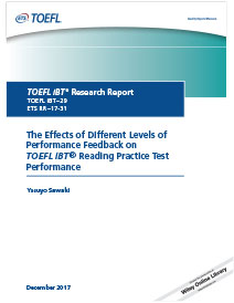Lesen Sie mehr über die Auswirkungen verschiedener Leistungs-Feedback-Stufen auf TOEFL iBT Lese-Übungstestleistung